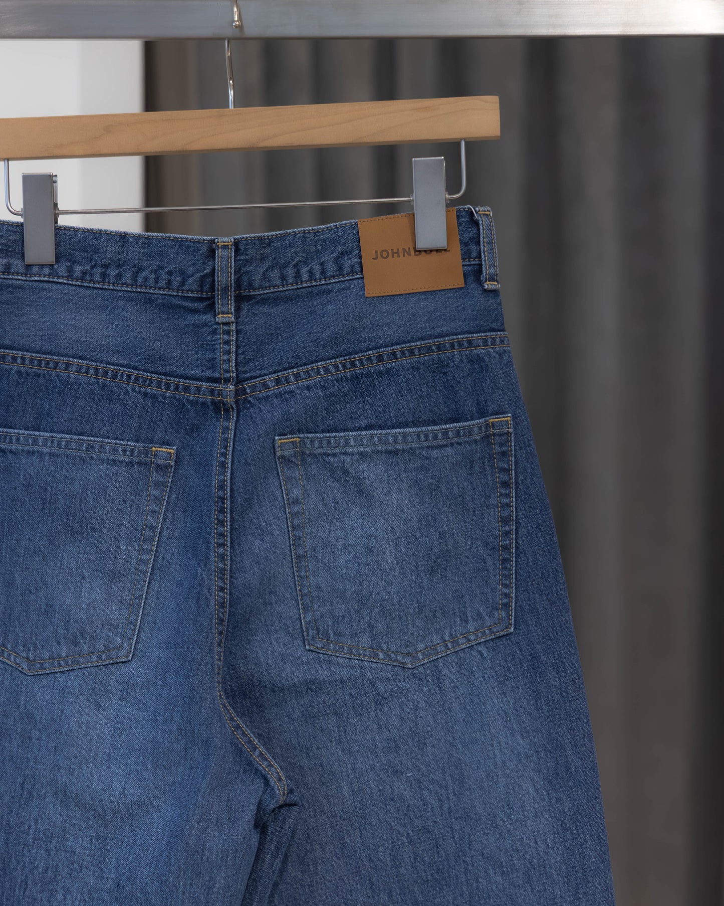 denim asymmetric pants