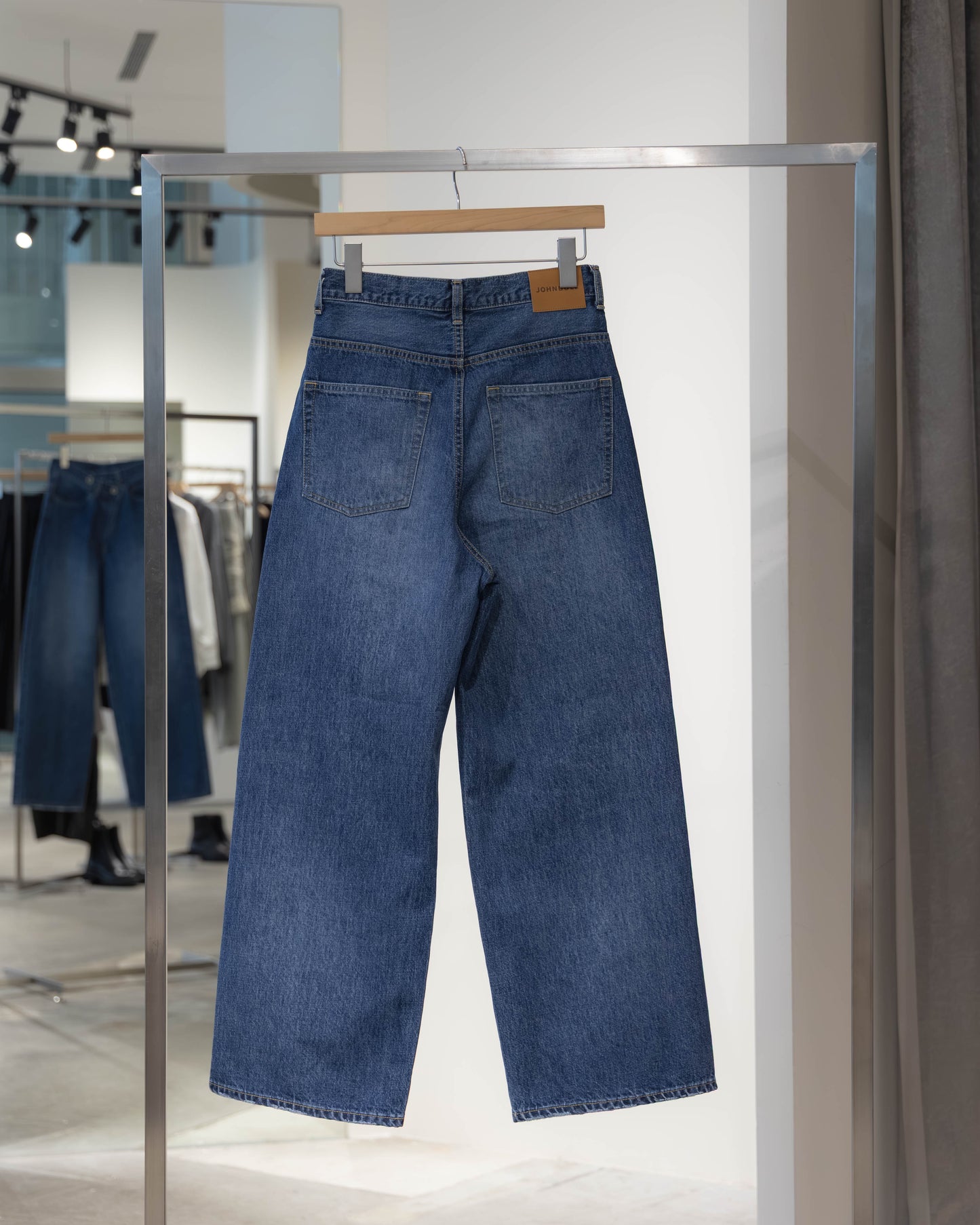 denim asymmetric pants