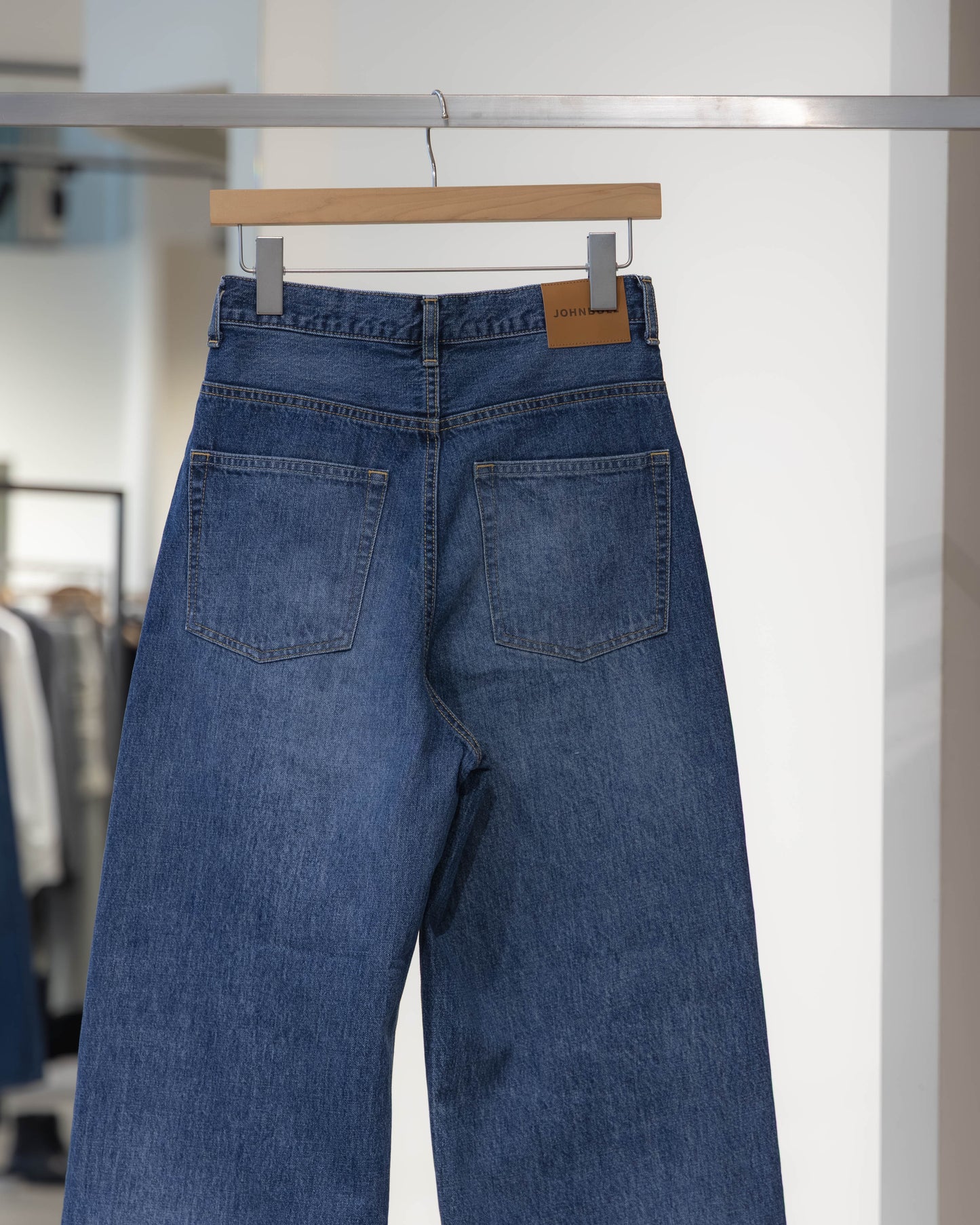 denim asymmetric pants