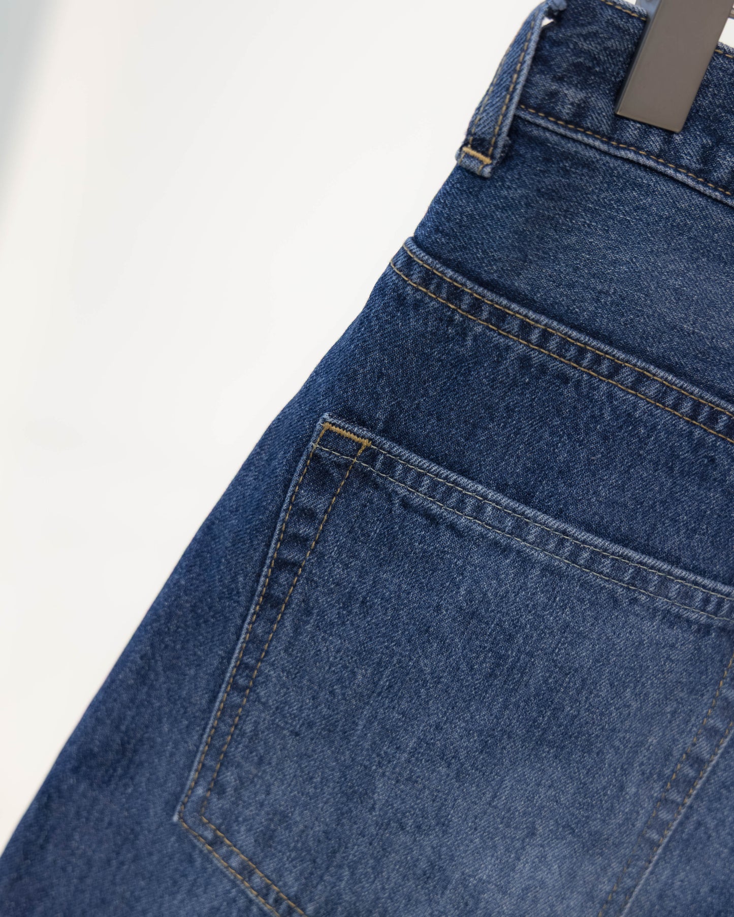 denim asymmetric pants