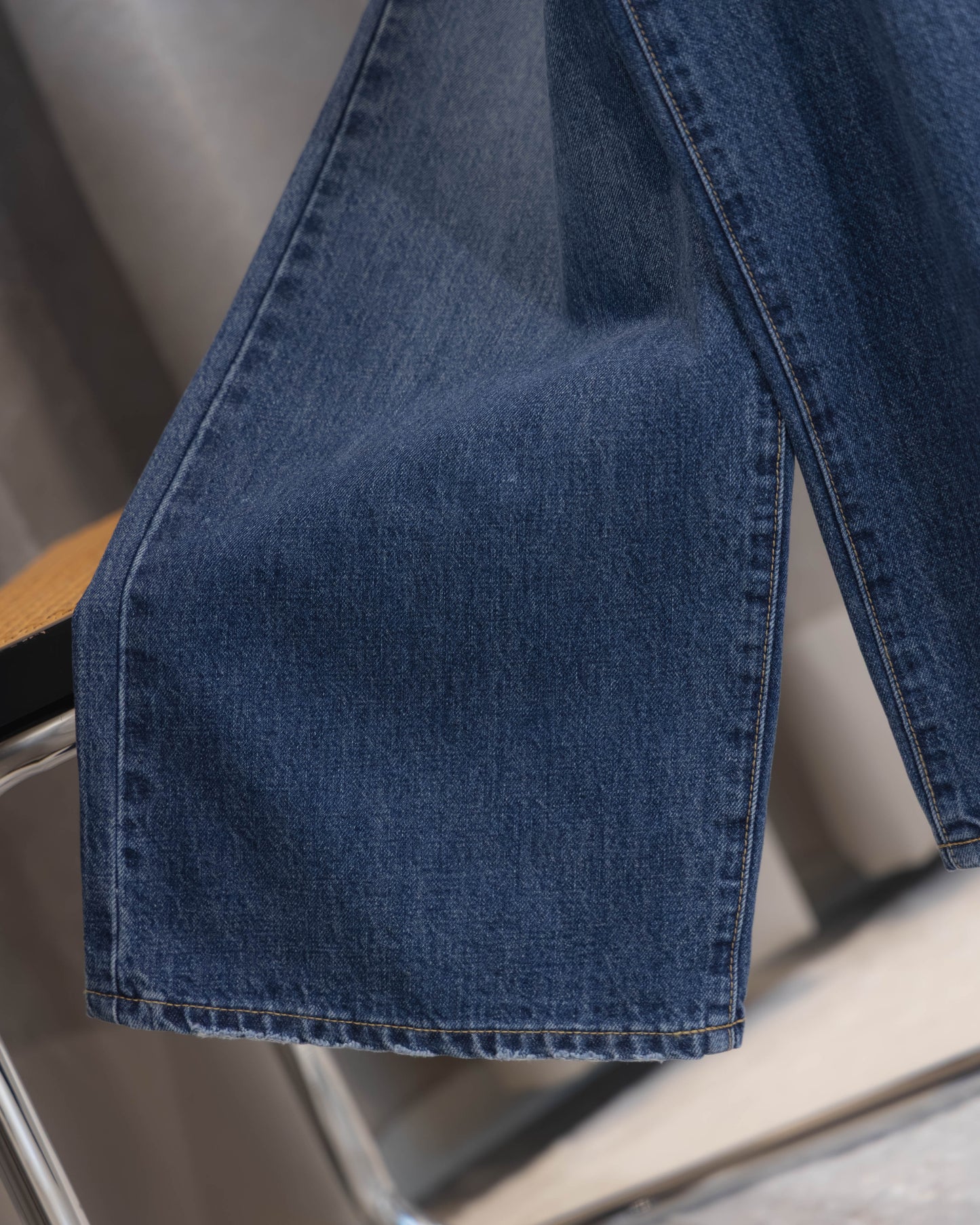 denim asymmetric pants