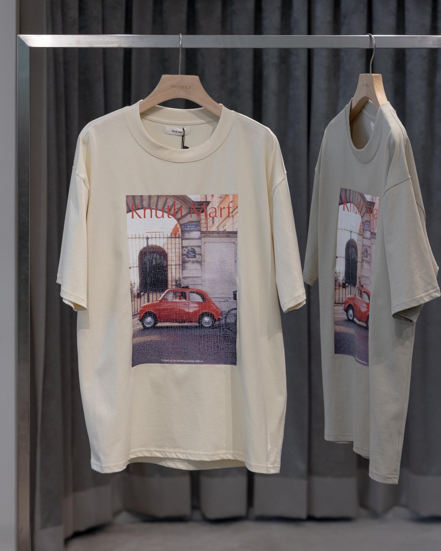 vintage print T shirt(unisex)
