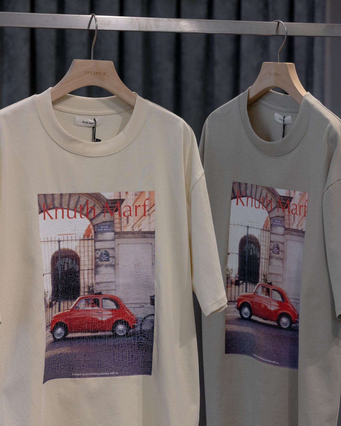 vintage print T shirt(unisex)