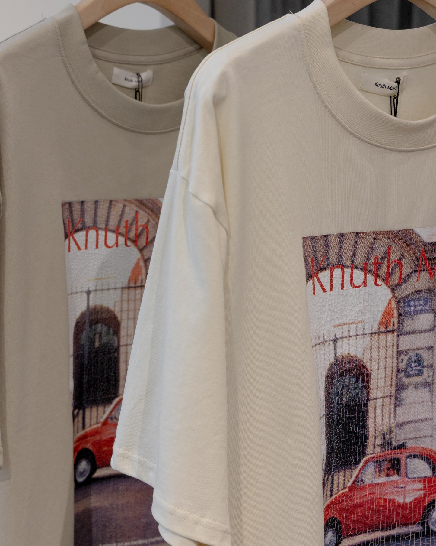 vintage print T shirt(unisex)