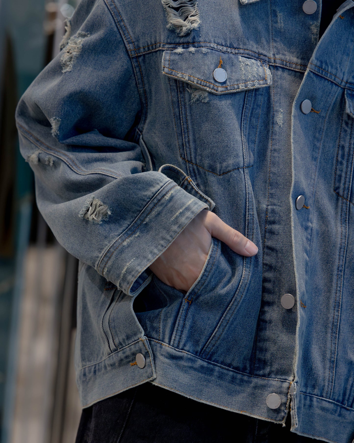 denim blouson (damage)