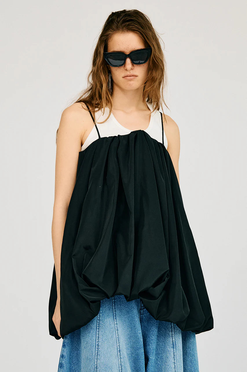 irregular hem balloon tunic