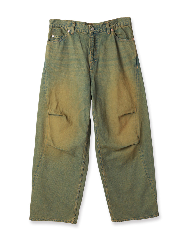 drape over shaped denim pants