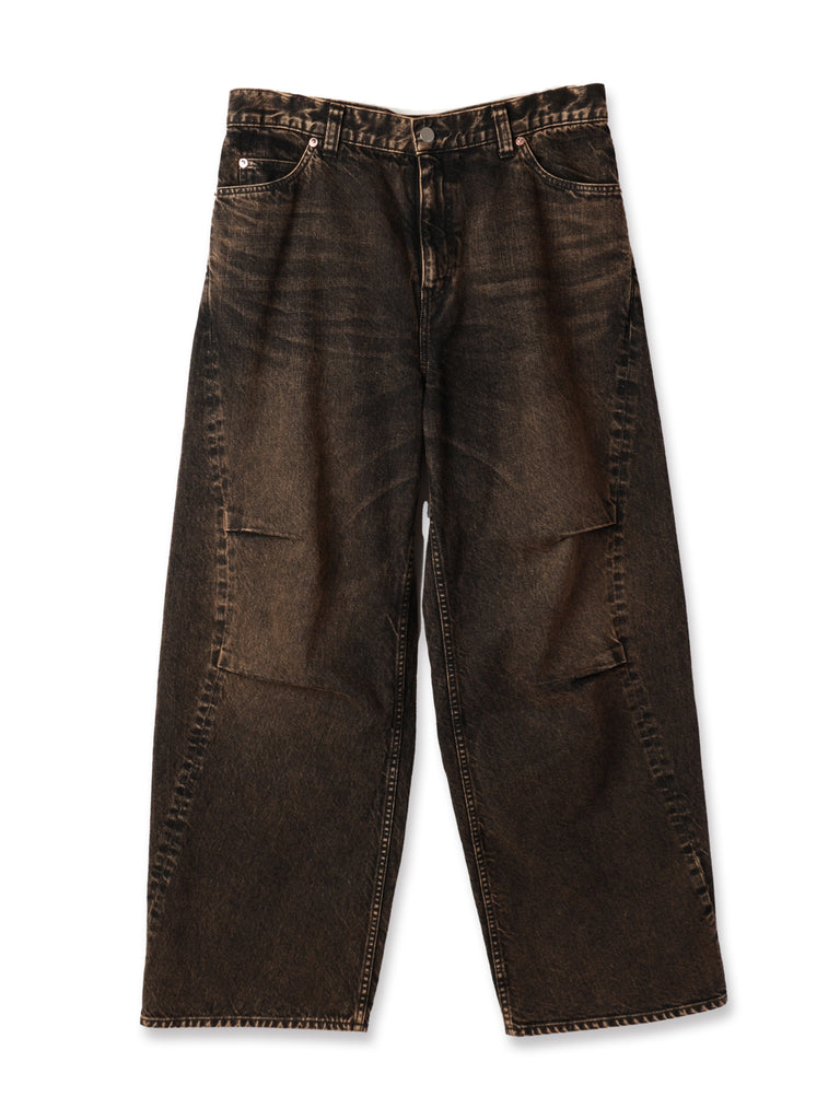 drape over shaped denim pants