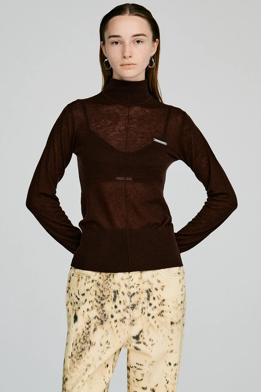 suivi wool turtleneck top