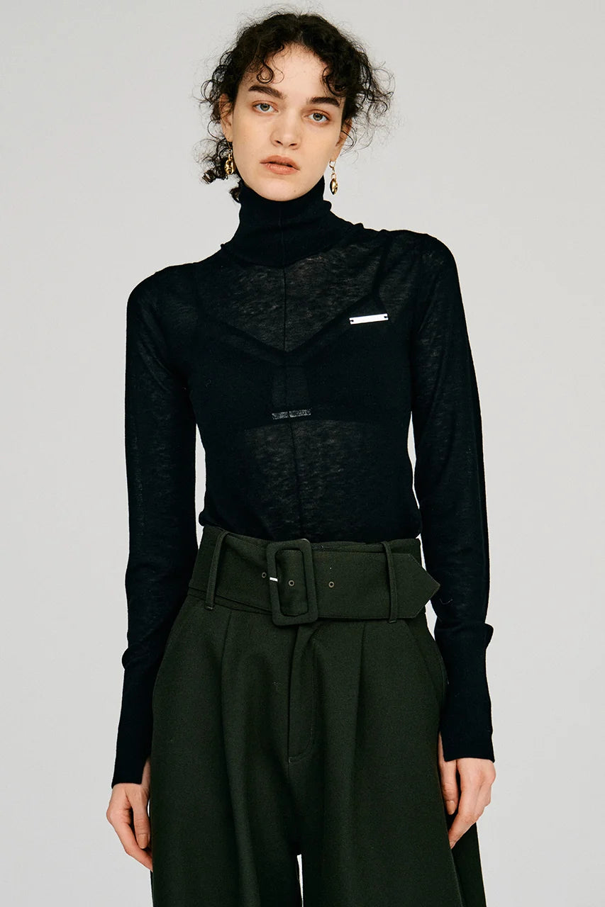 suivi wool turtleneck top