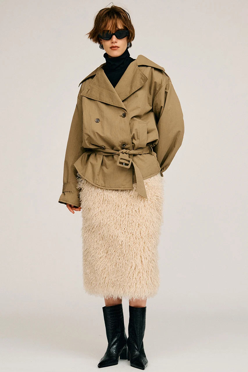 boxy middle trench coat