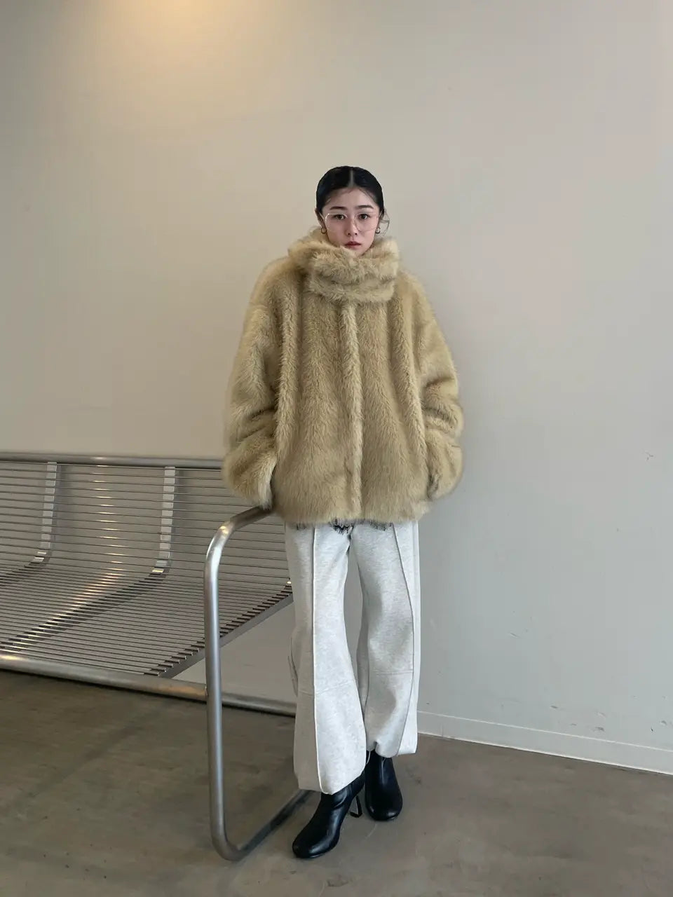 faux fur short coat