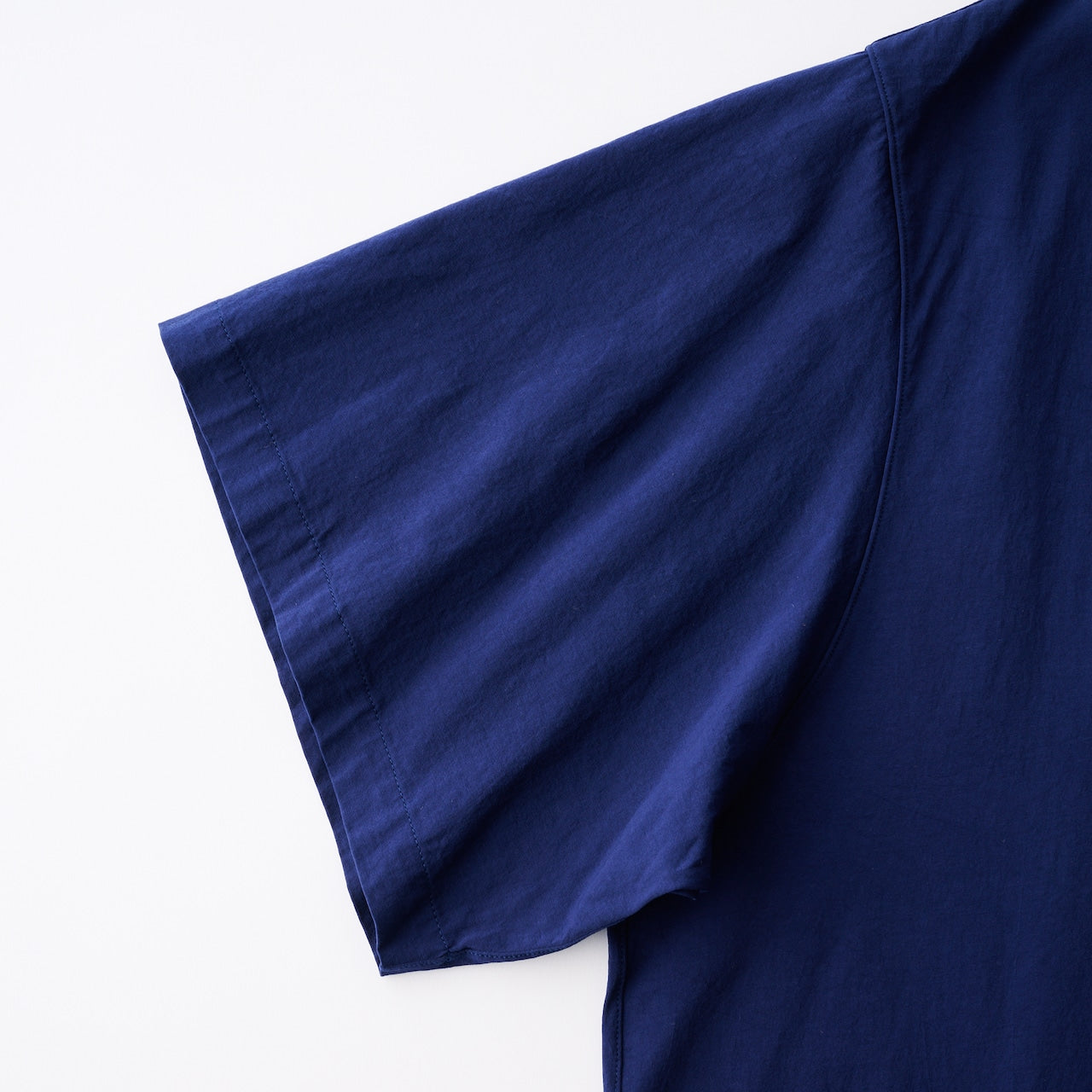 super high gauge natural washer jersey double front half sleeve shirt
