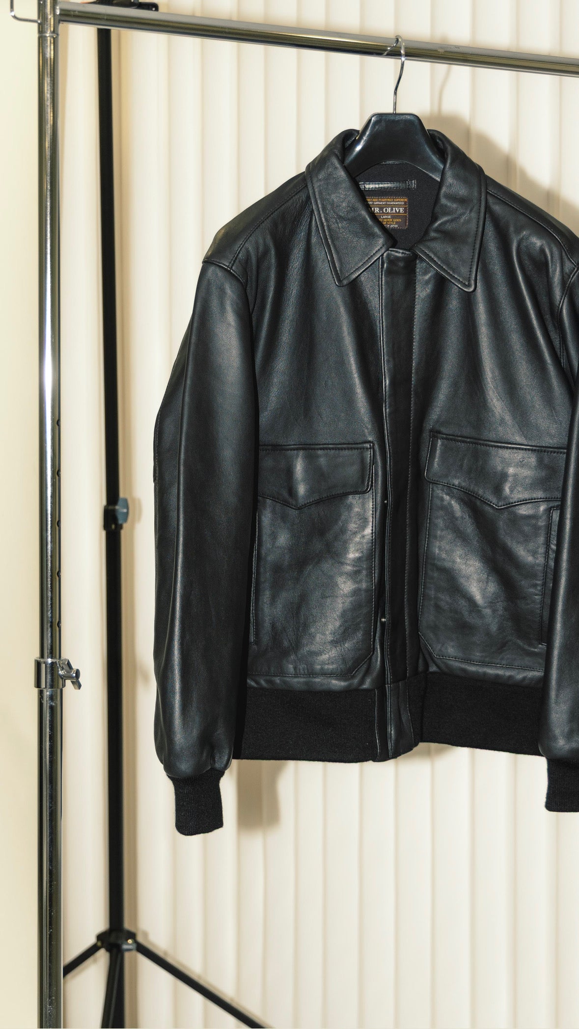 antique hair sheep leather light jacket