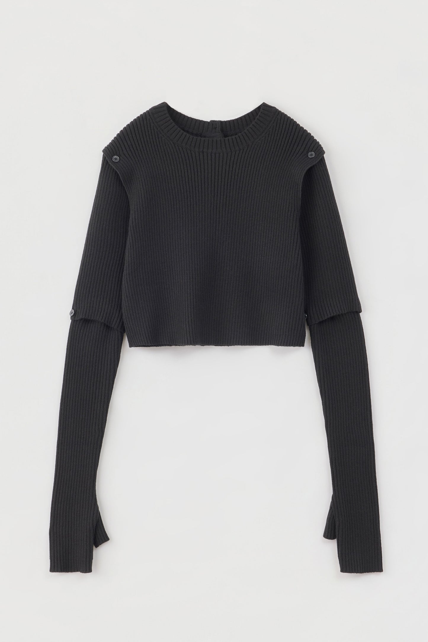 rib 2way slit cardigan