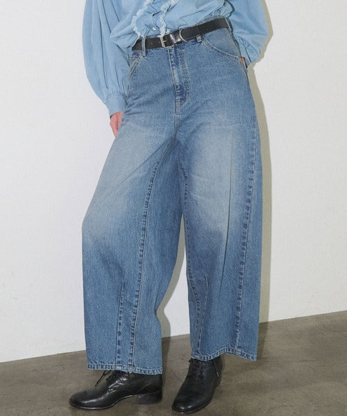 denim side seam pants