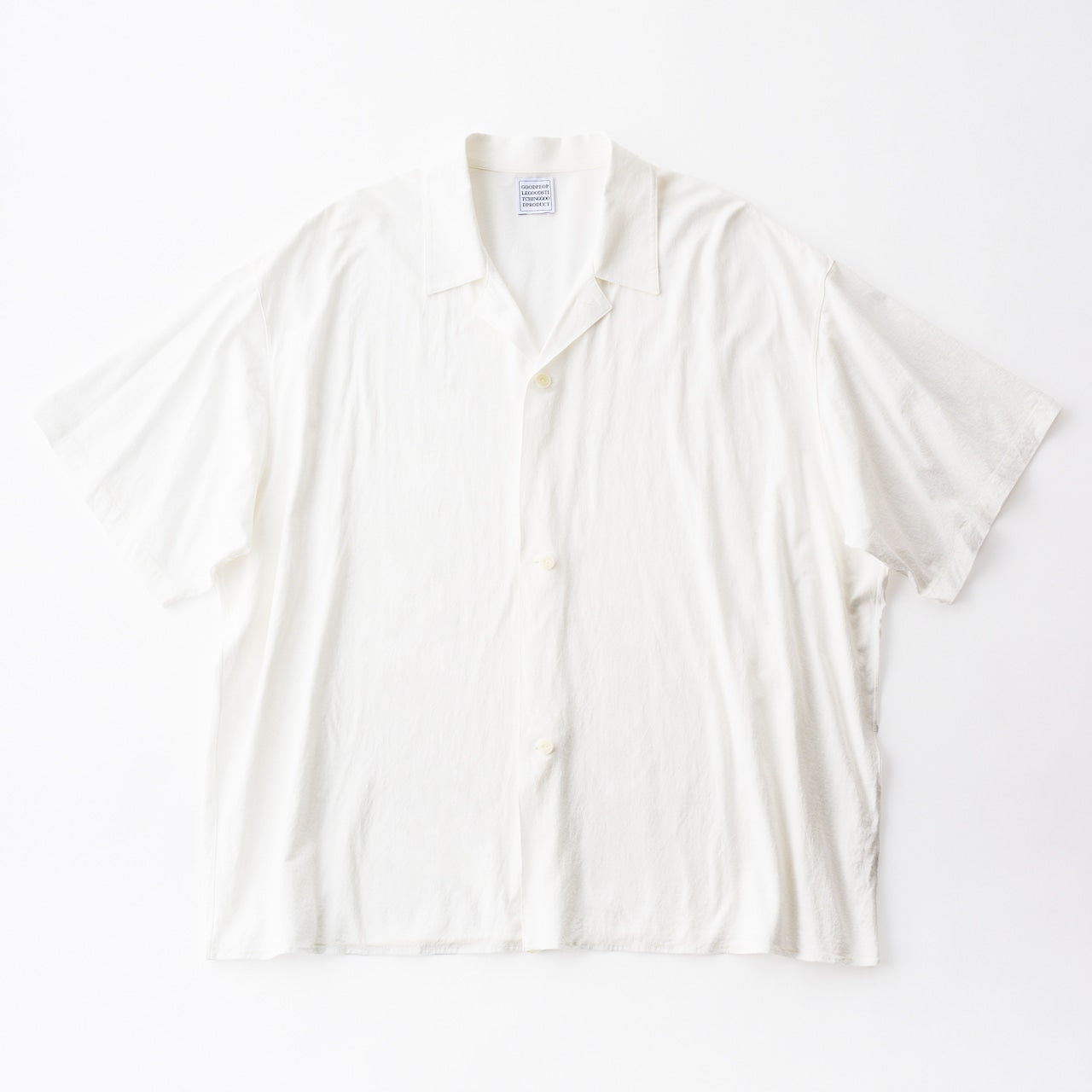 super high gauge natural washer jersey double front half sleeve shirt