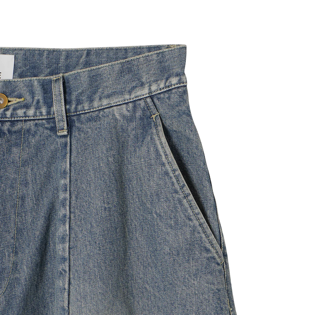 denim barrel harf pants