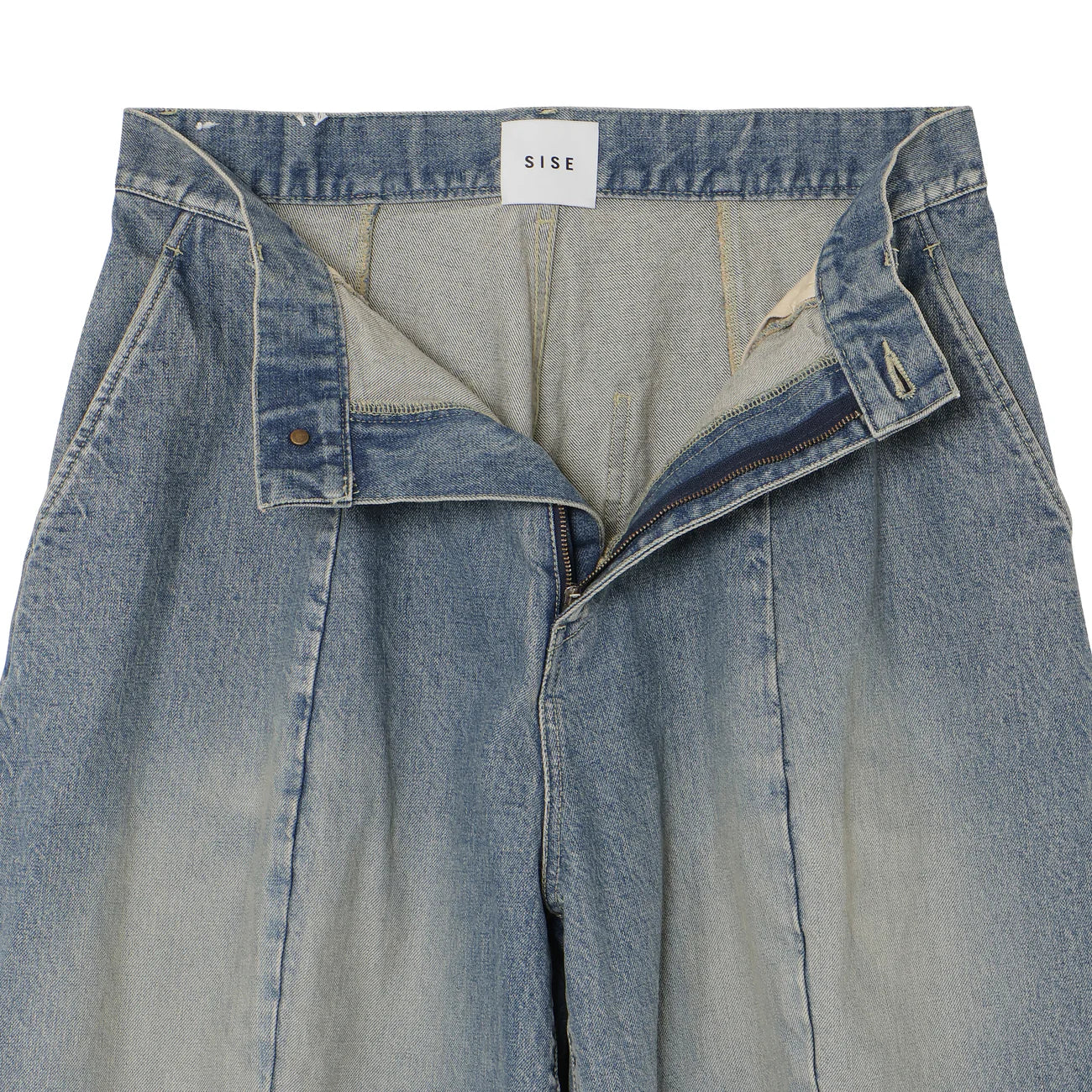 denim barrel harf pants