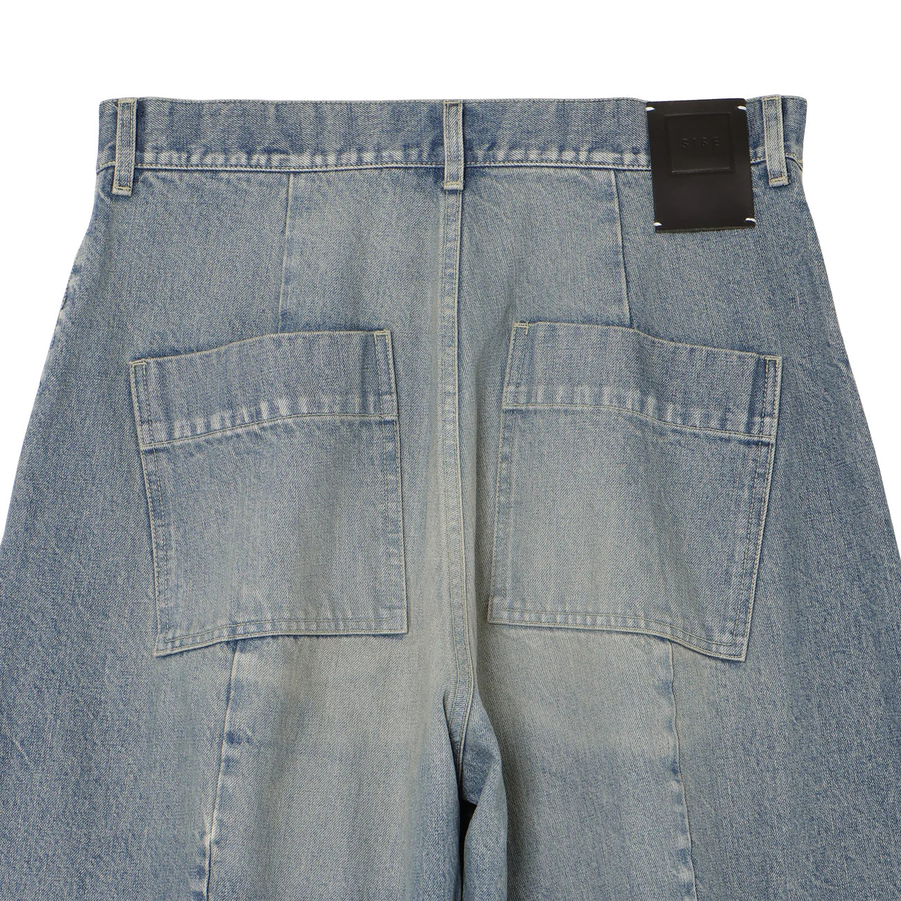 denim barrel harf pants