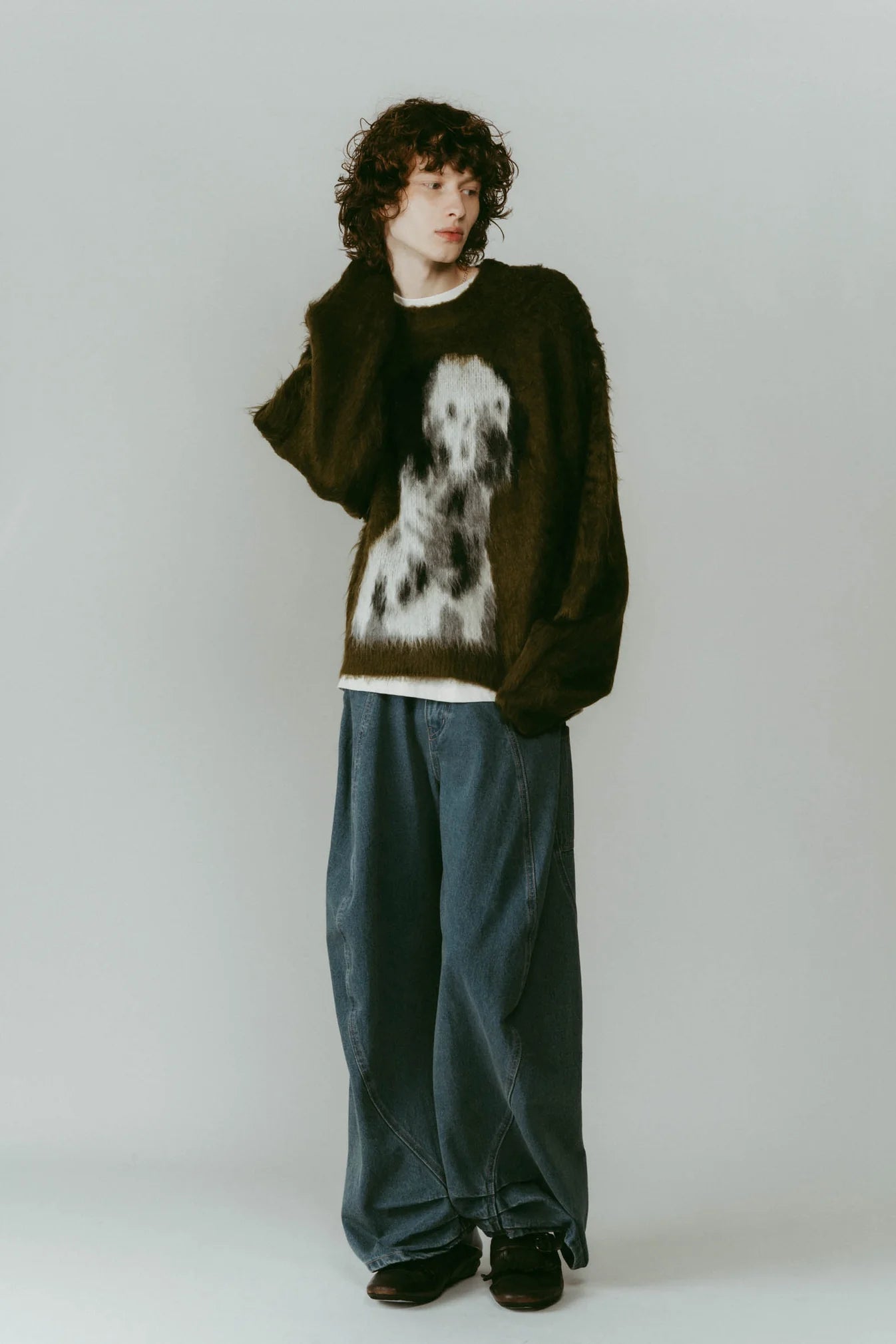 dalmatian shaggy knit(unisex)