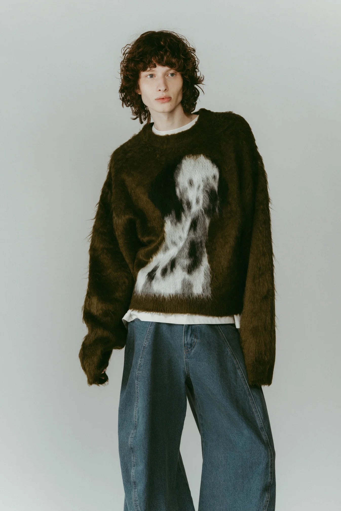 dalmatian shaggy knit(unisex)
