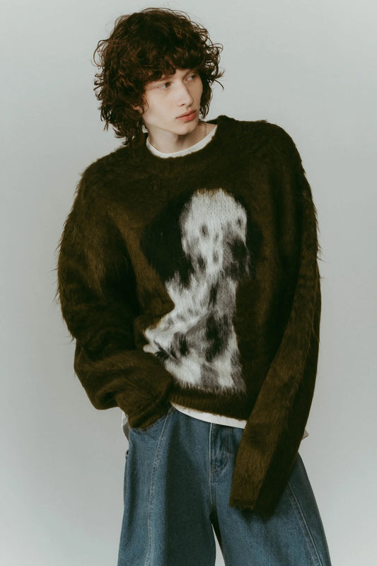 dalmatian shaggy knit(unisex)