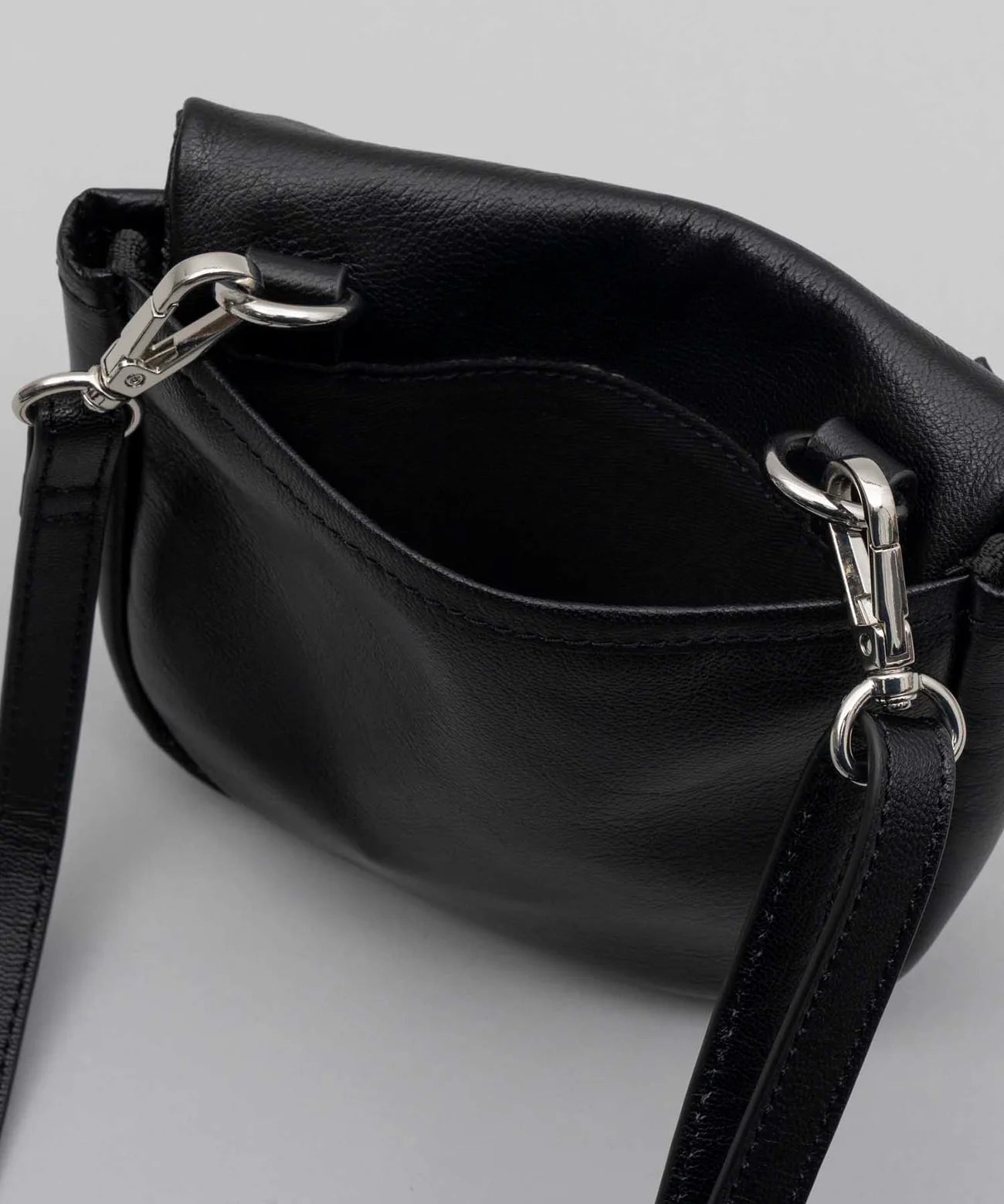 goat leather flap mini shoulder bag