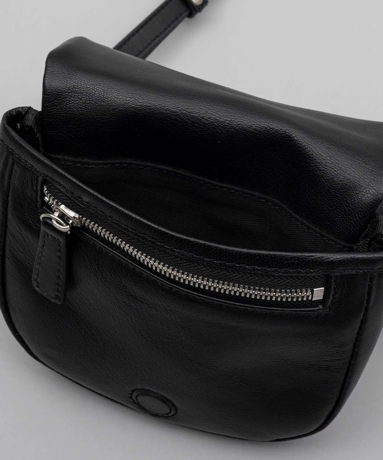 goat leather flap mini shoulder bag