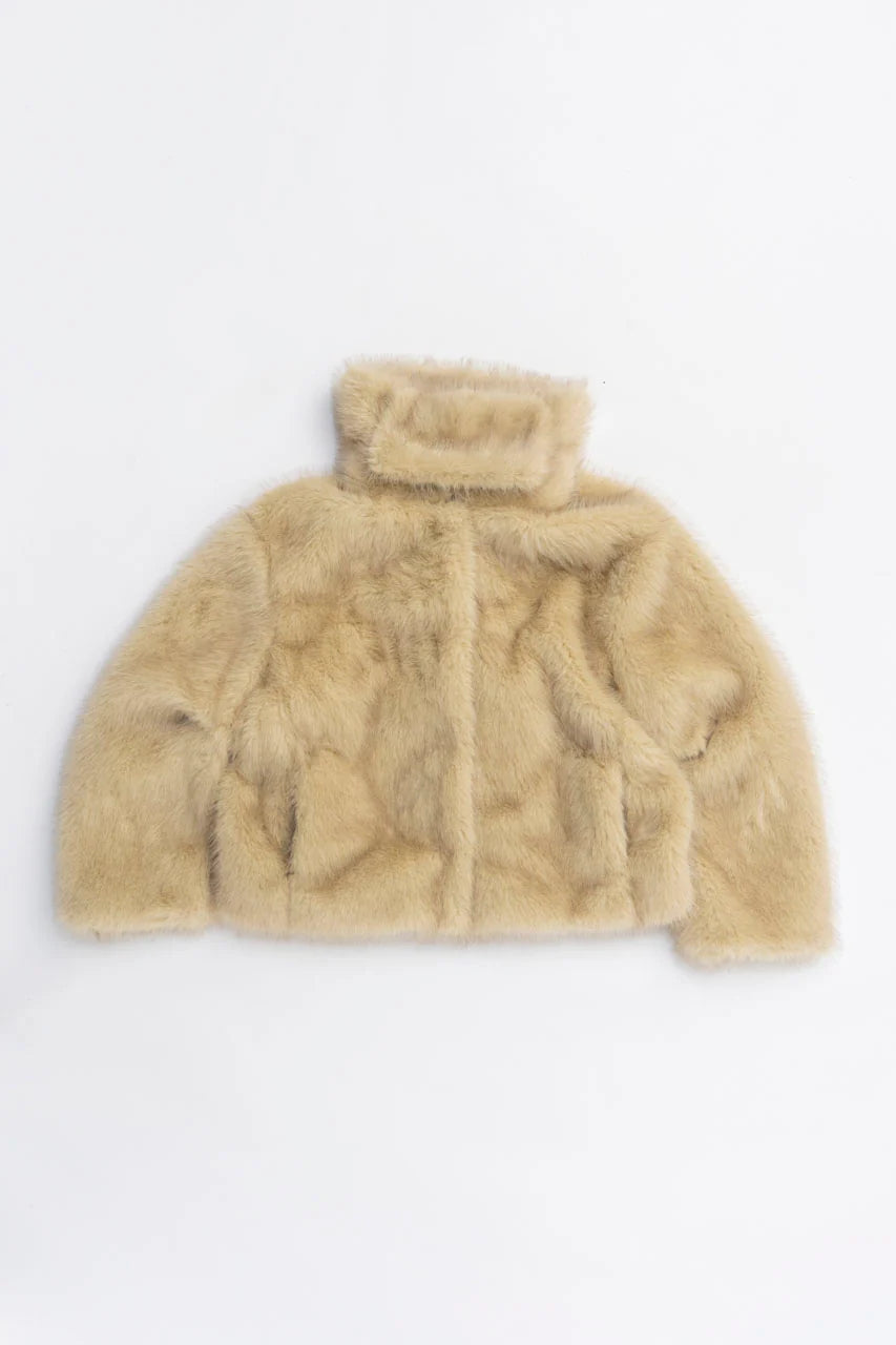 faux fur short coat