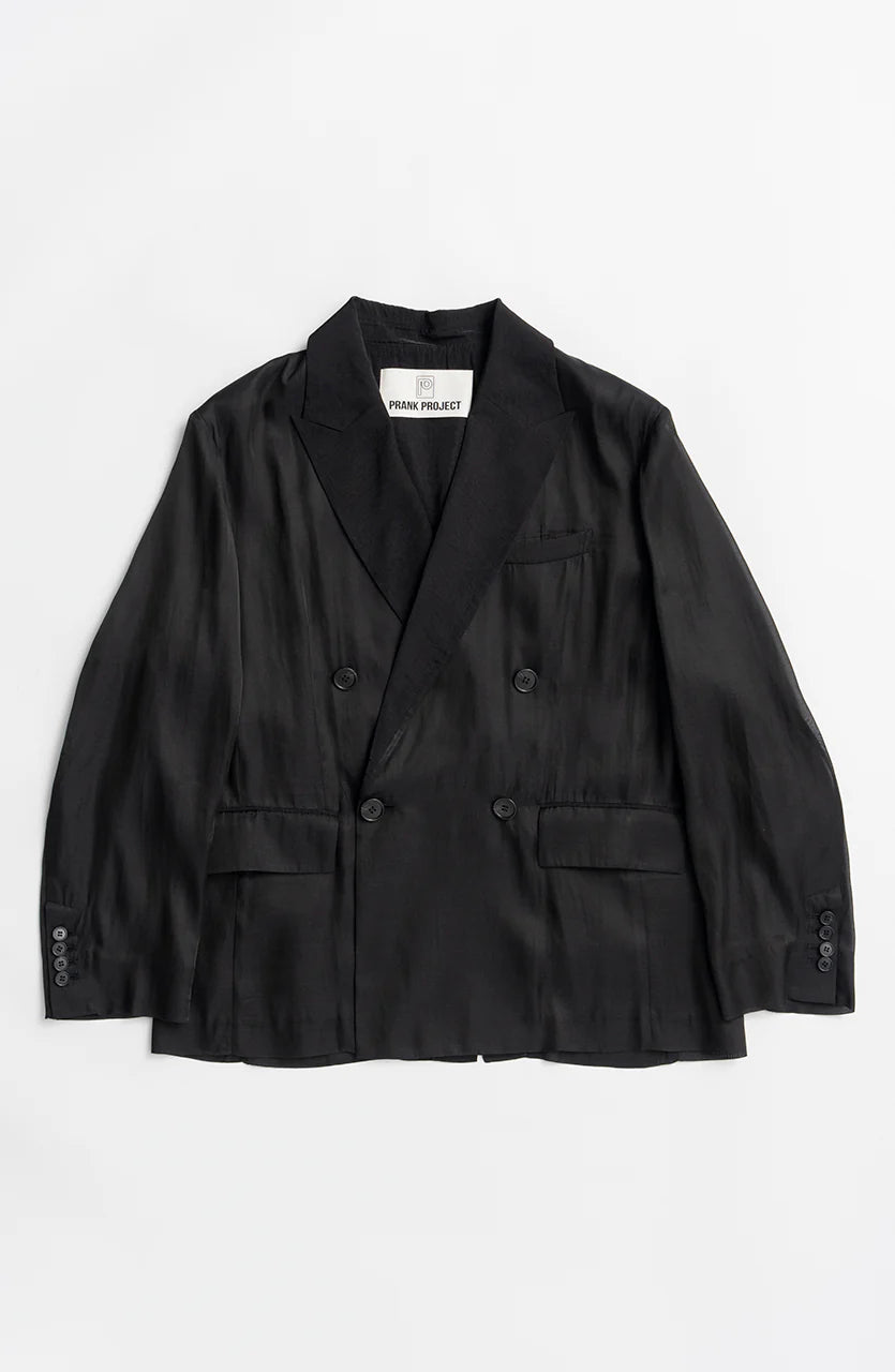 silk blend sheer jacket
