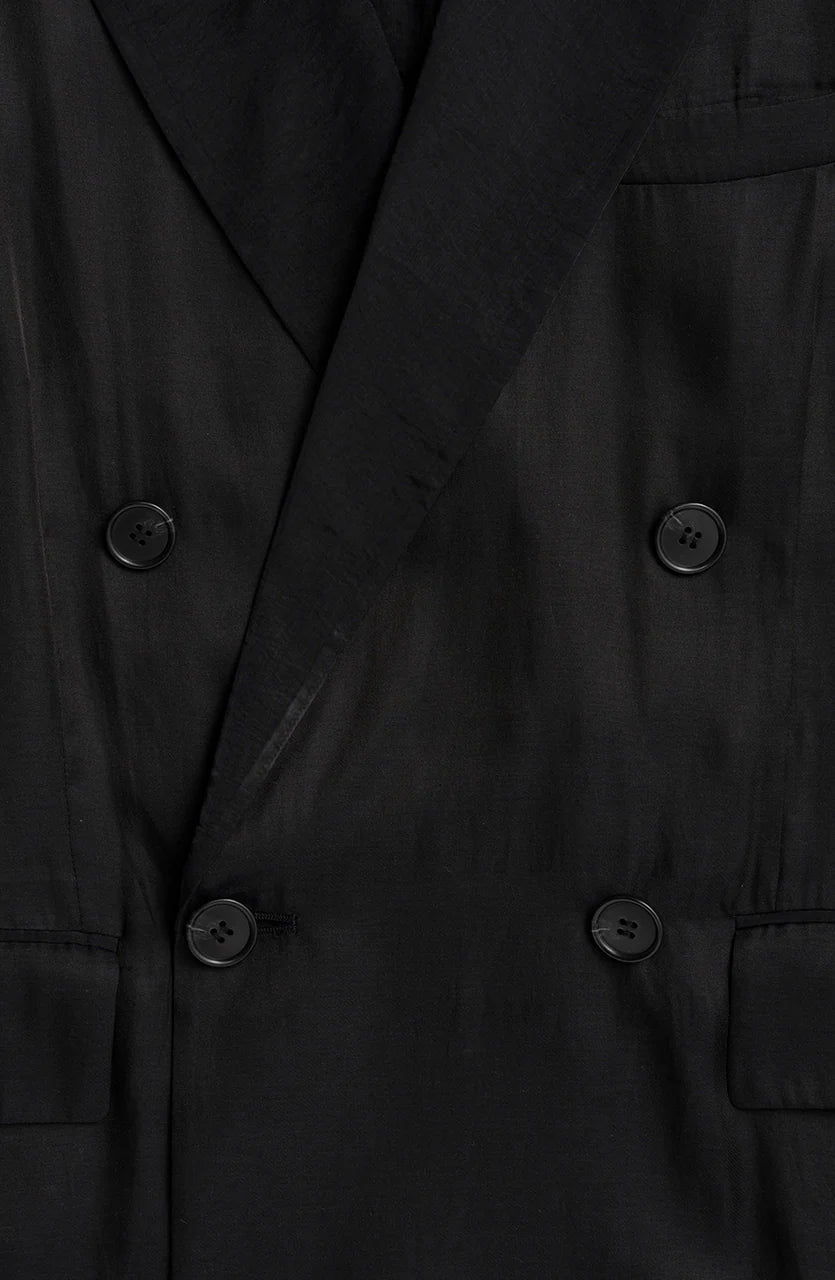 silk blend sheer jacket