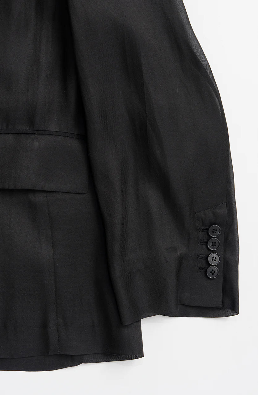 silk blend sheer jacket
