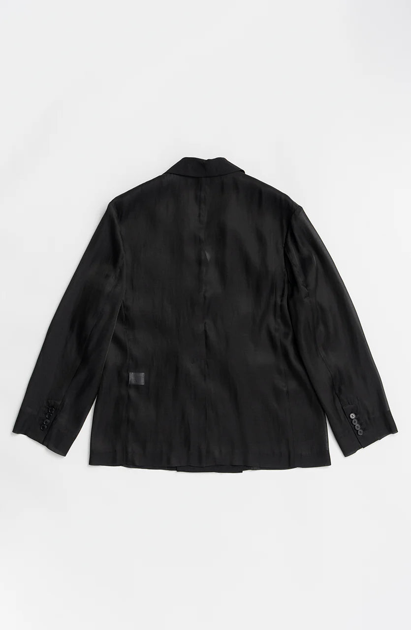 silk blend sheer jacket