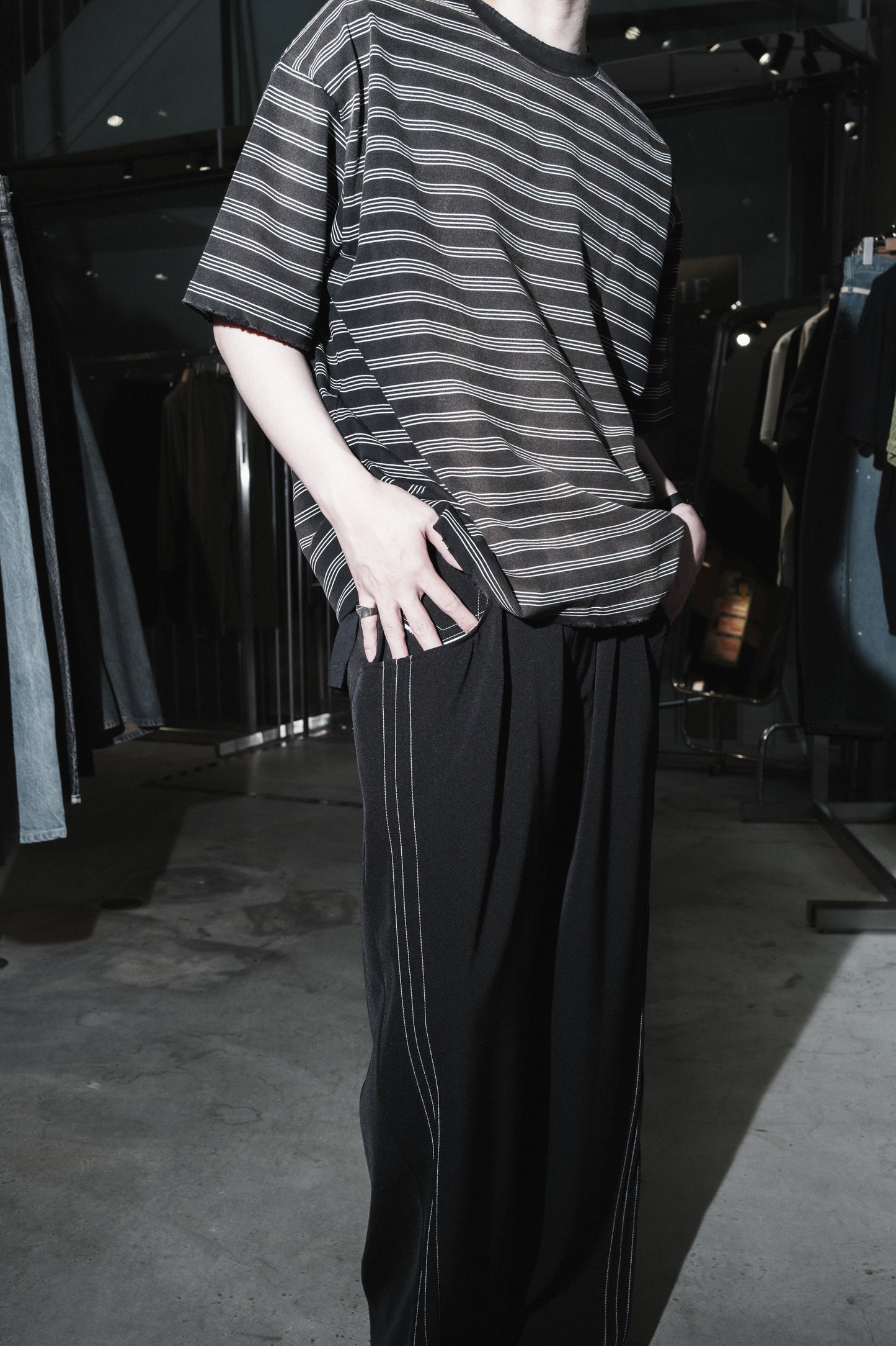 fade border prime-over short-sleeved t-shirt
