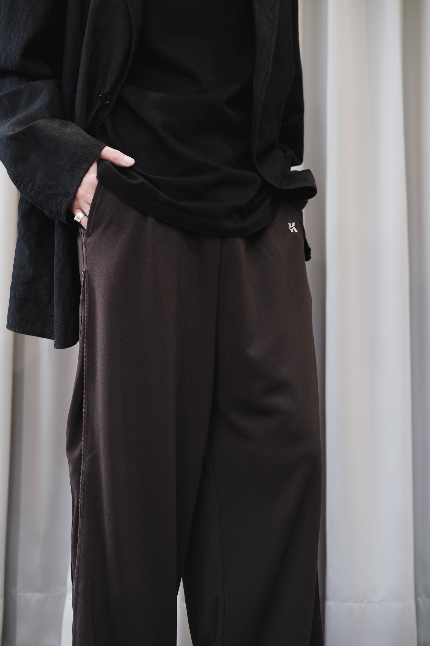 zip-up track pants(unisex)