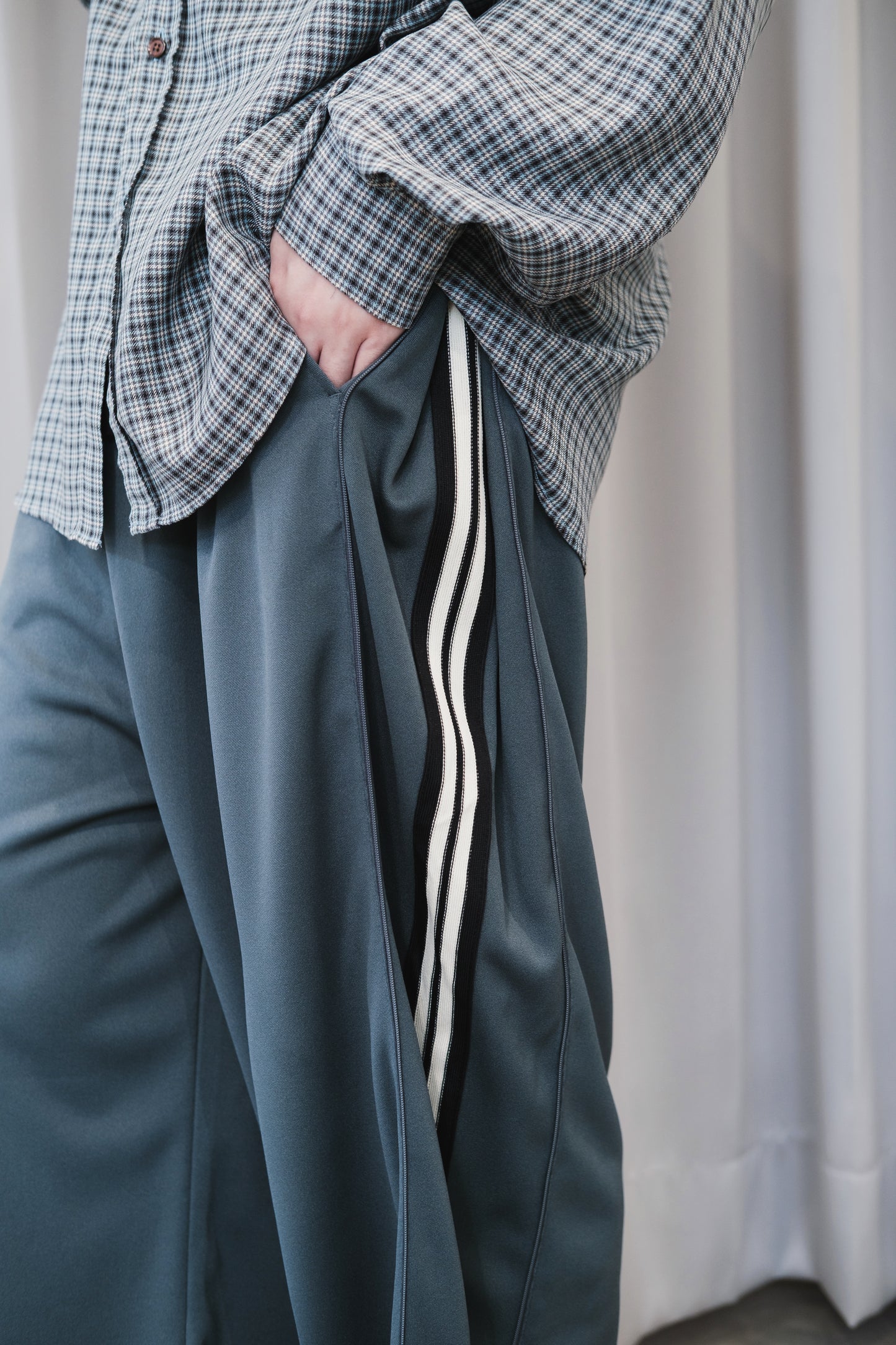 zip-up track pants(unisex)