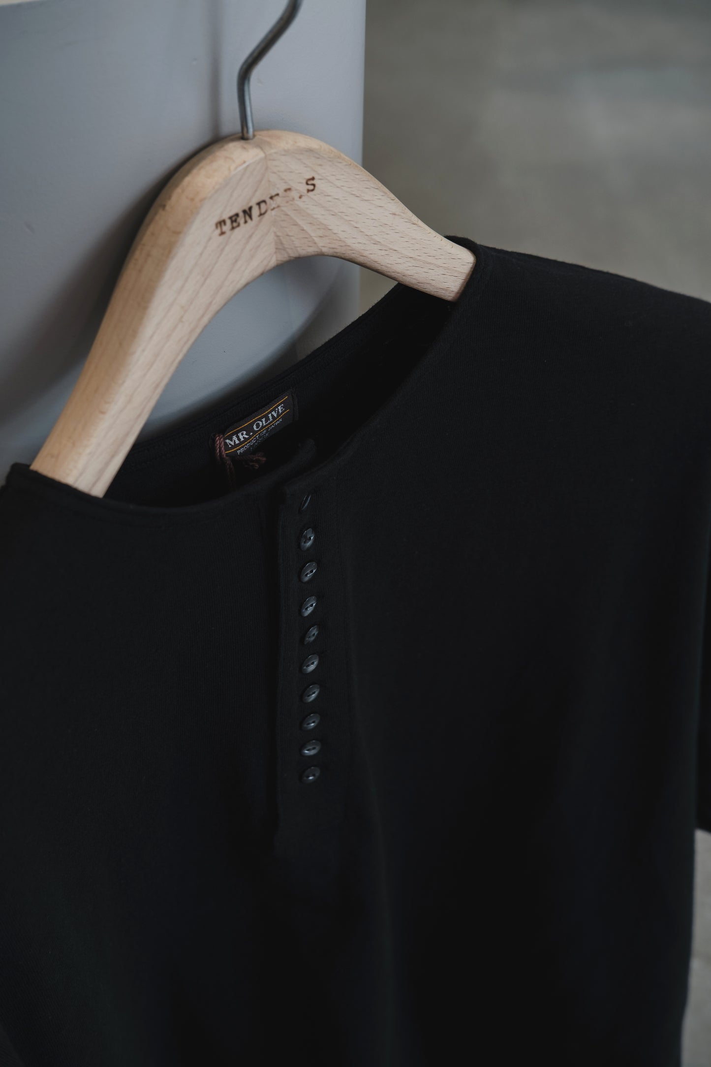 vintage california cotton / 10-button henley neck shirt