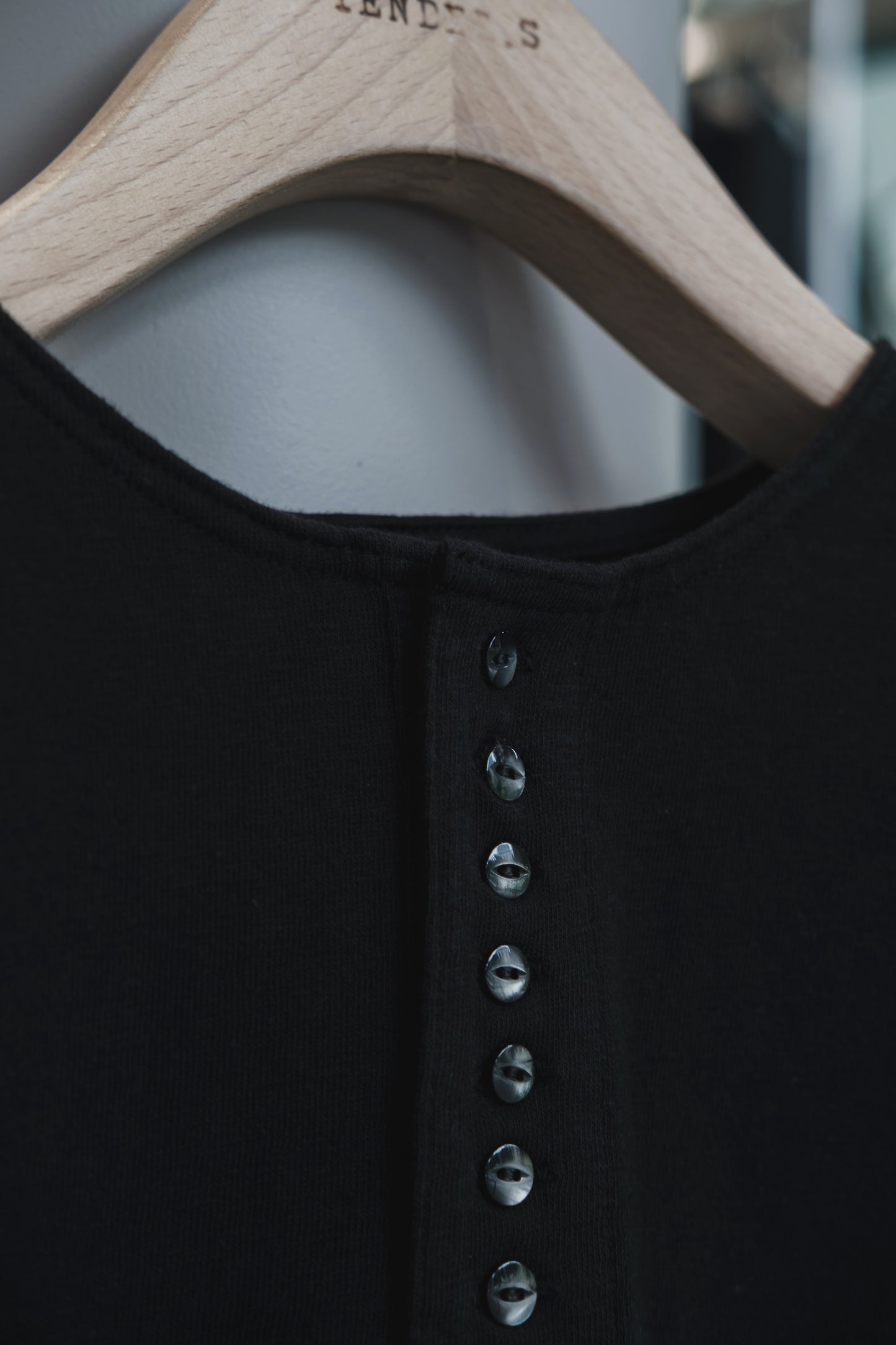 vintage california cotton / 10-button henley neck shirt