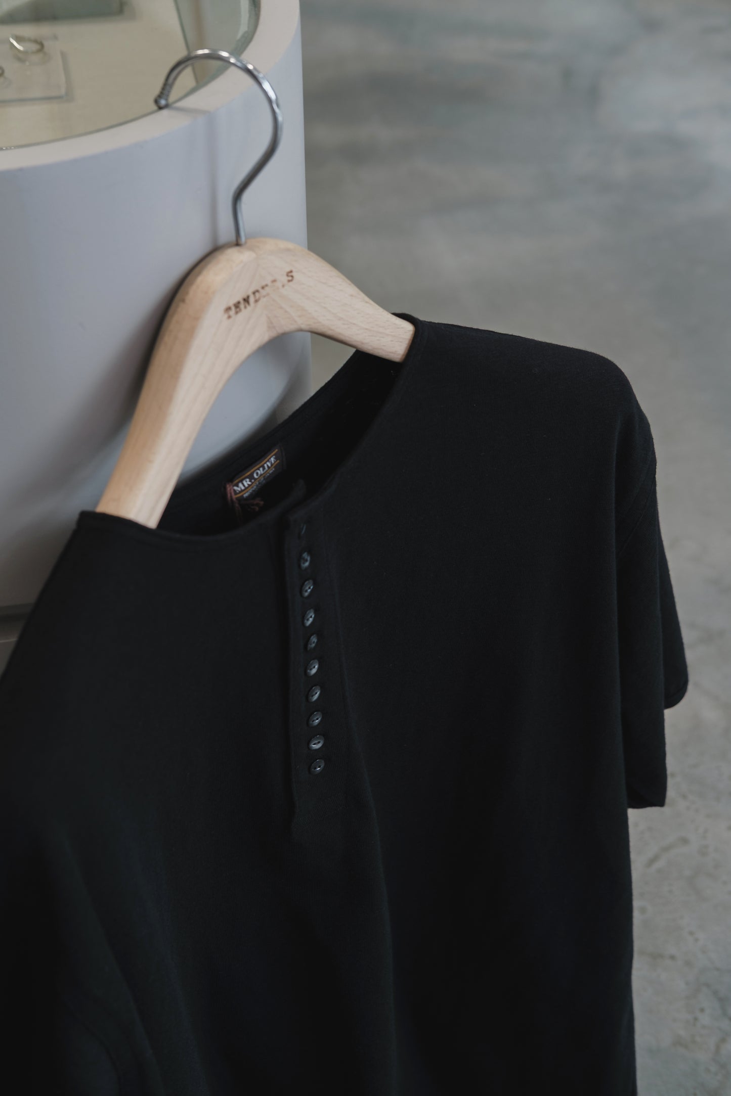 vintage california cotton / 10-button henley neck shirt