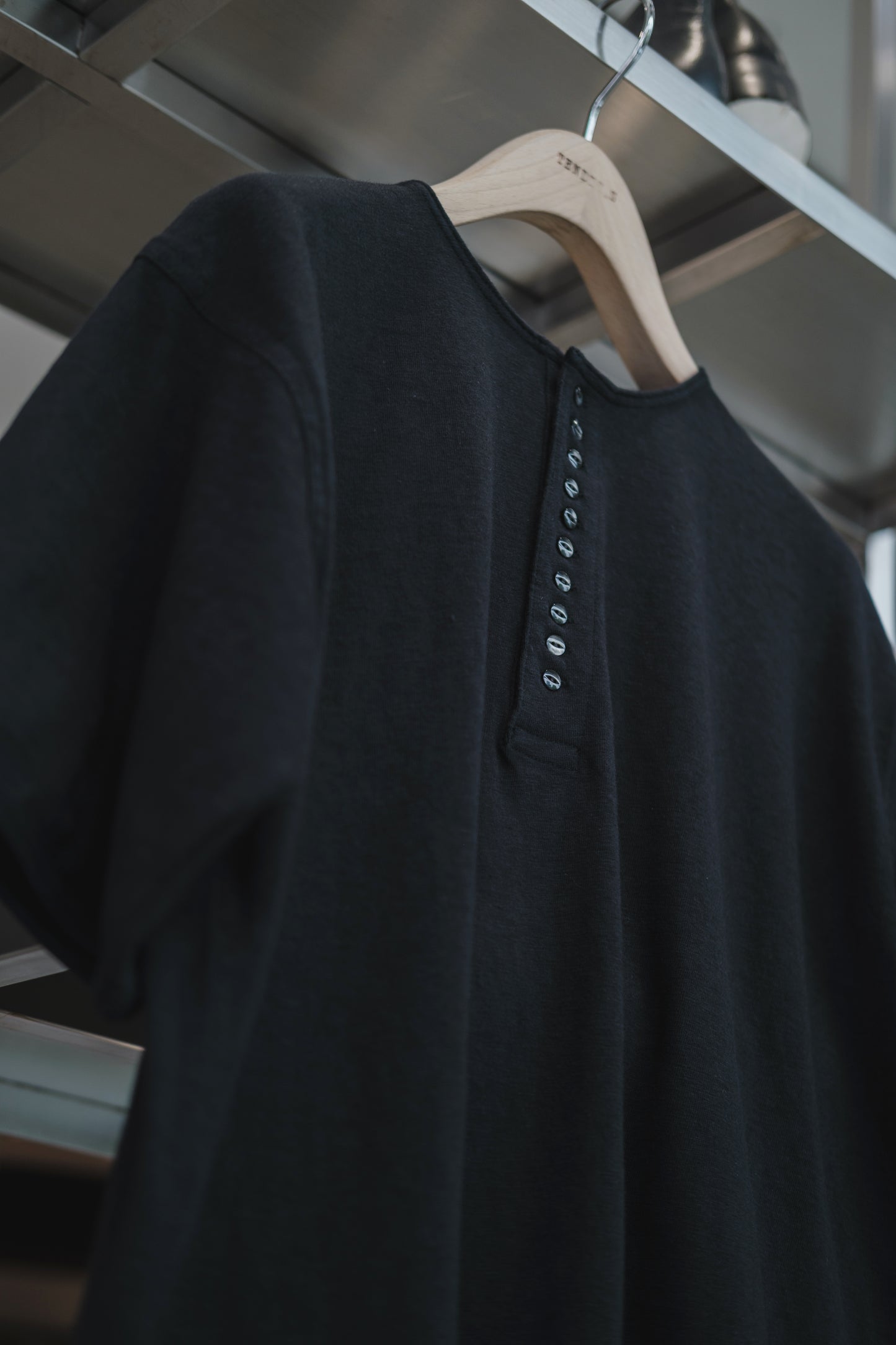 vintage california cotton / 10-button henley neck shirt