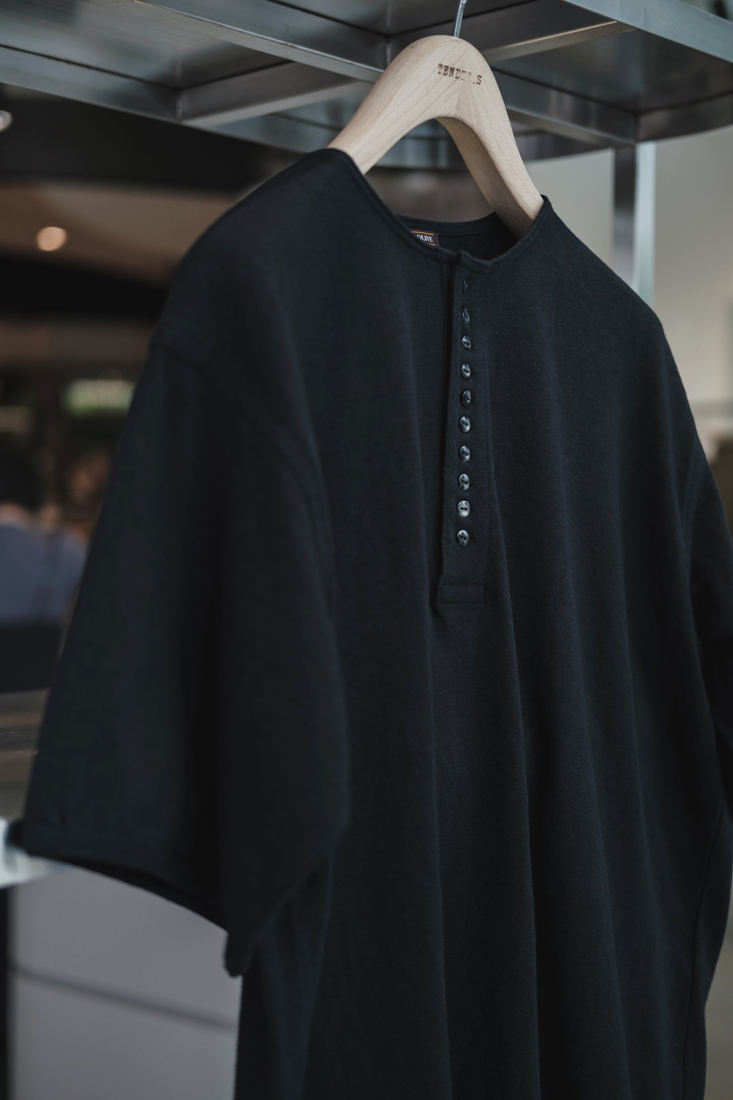 vintage california cotton / 10-button henley neck shirt