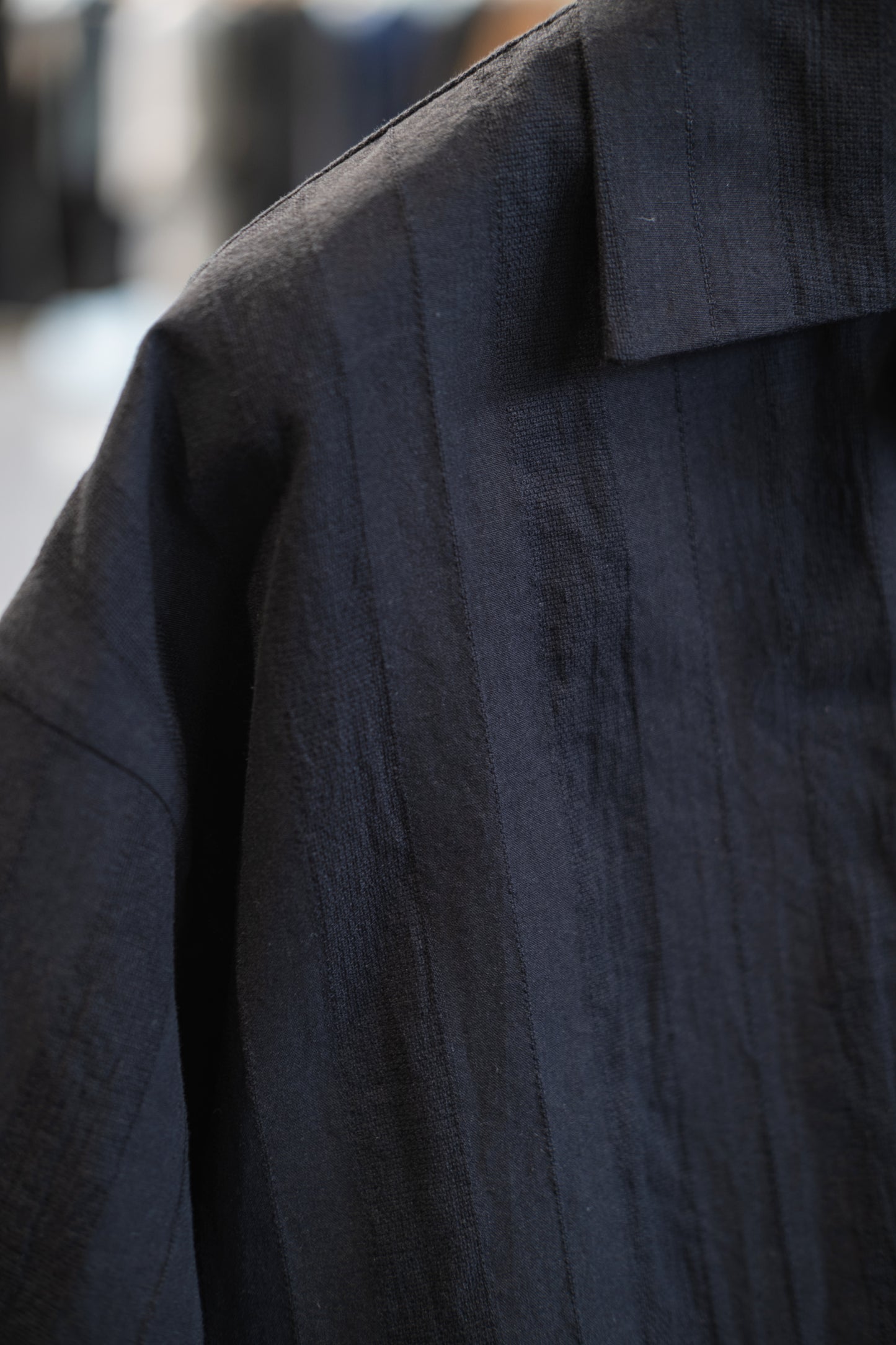 c/l panama stripes / short/s open collar shirt
