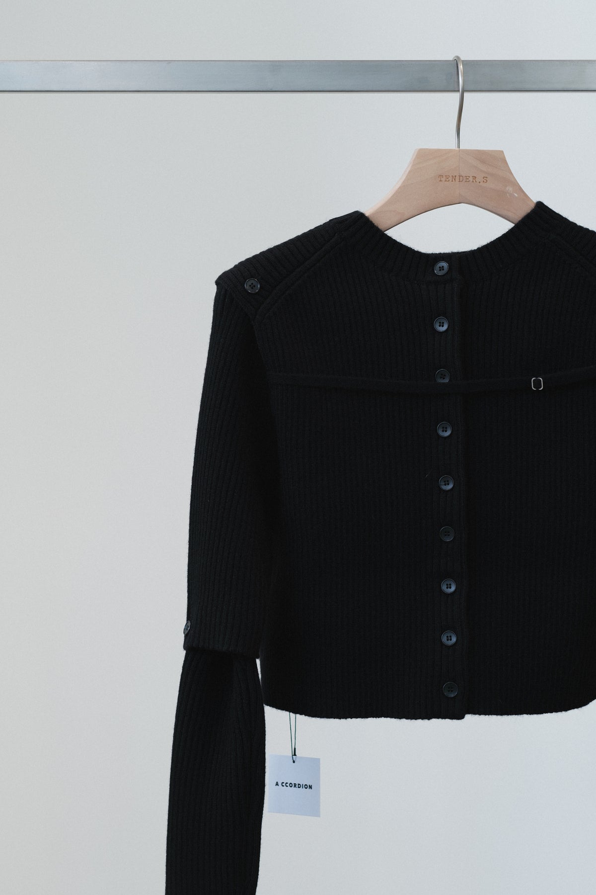 rib 2way slit cardigan