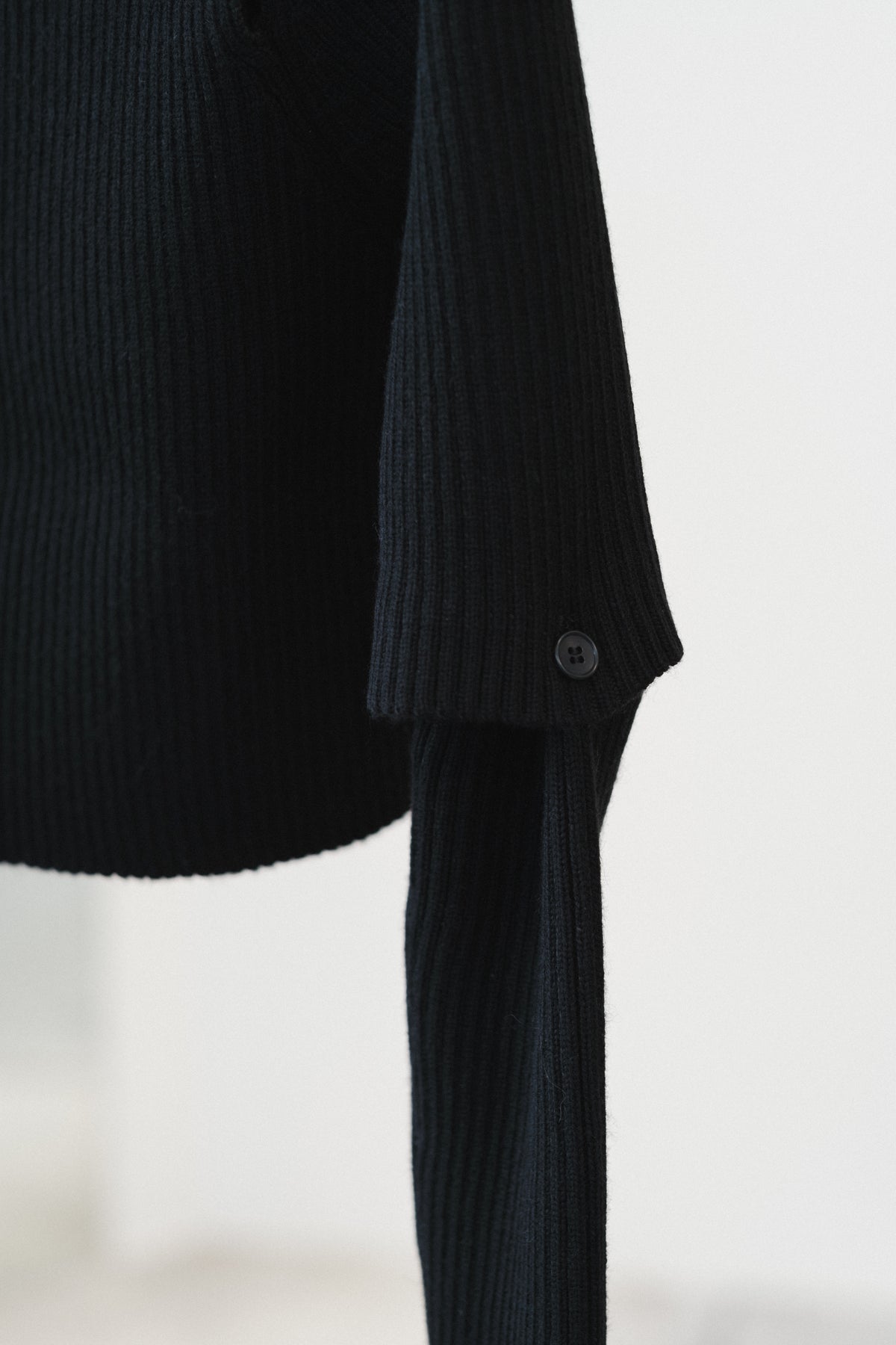 rib 2way slit cardigan