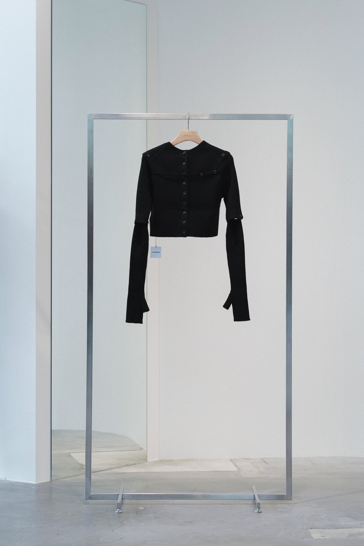 rib 2way slit cardigan