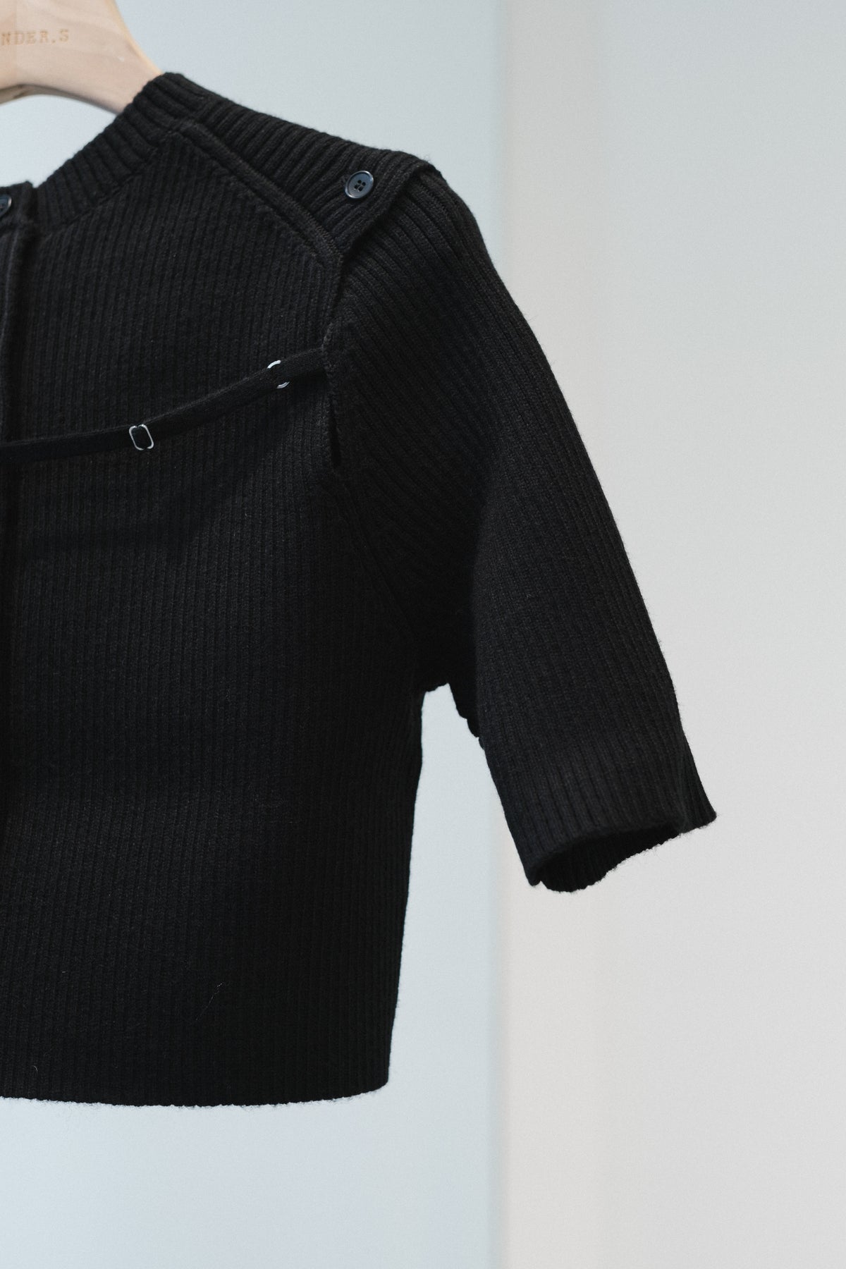 rib 2way slit cardigan