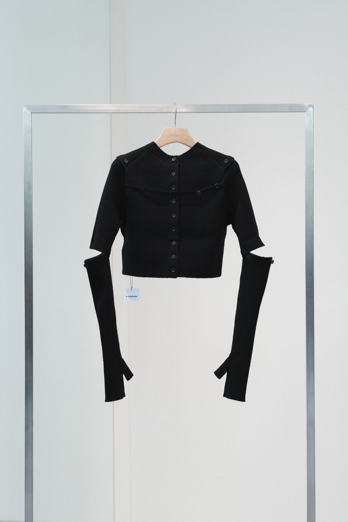 rib 2way slit cardigan