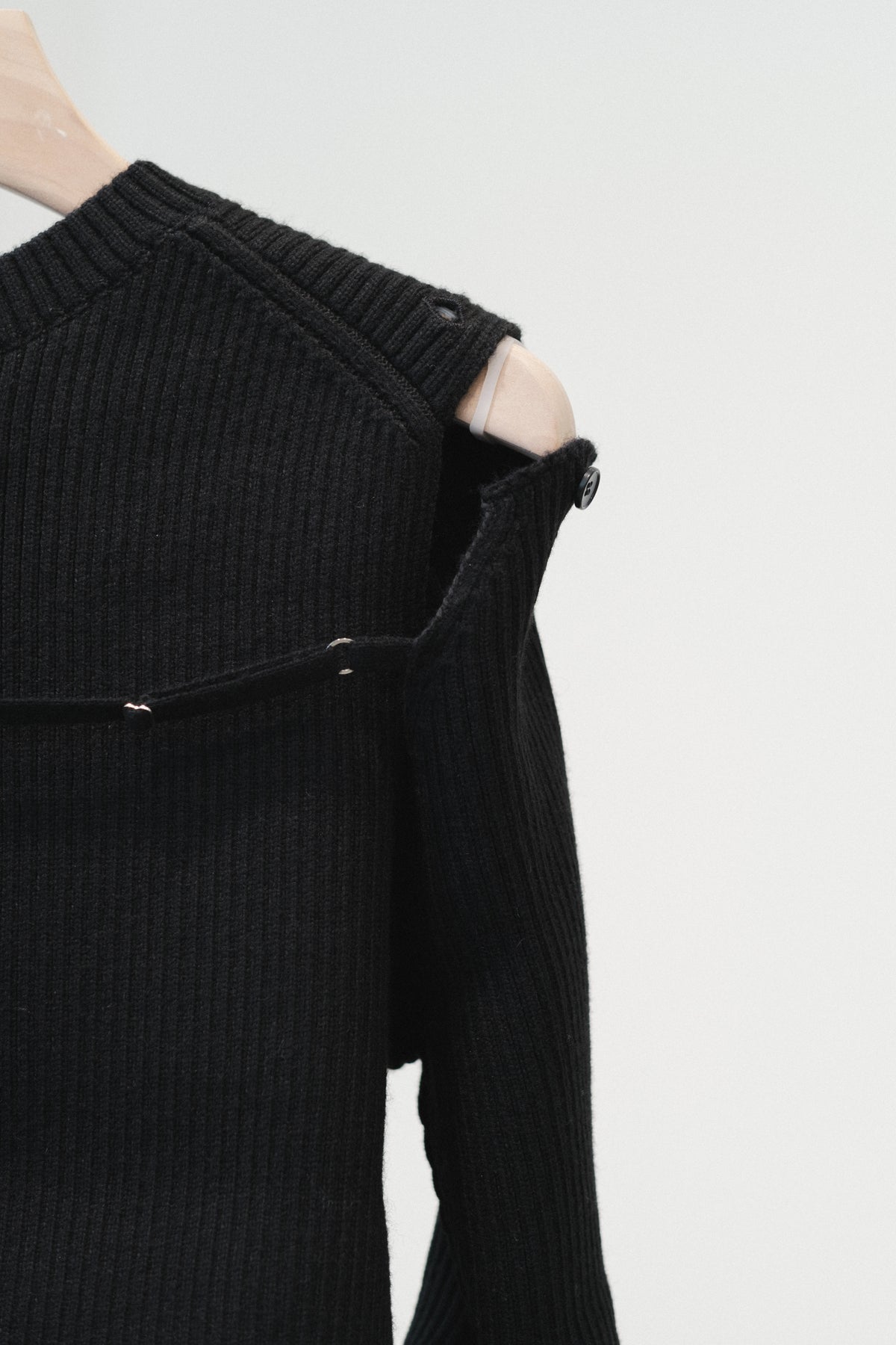 rib 2way slit cardigan