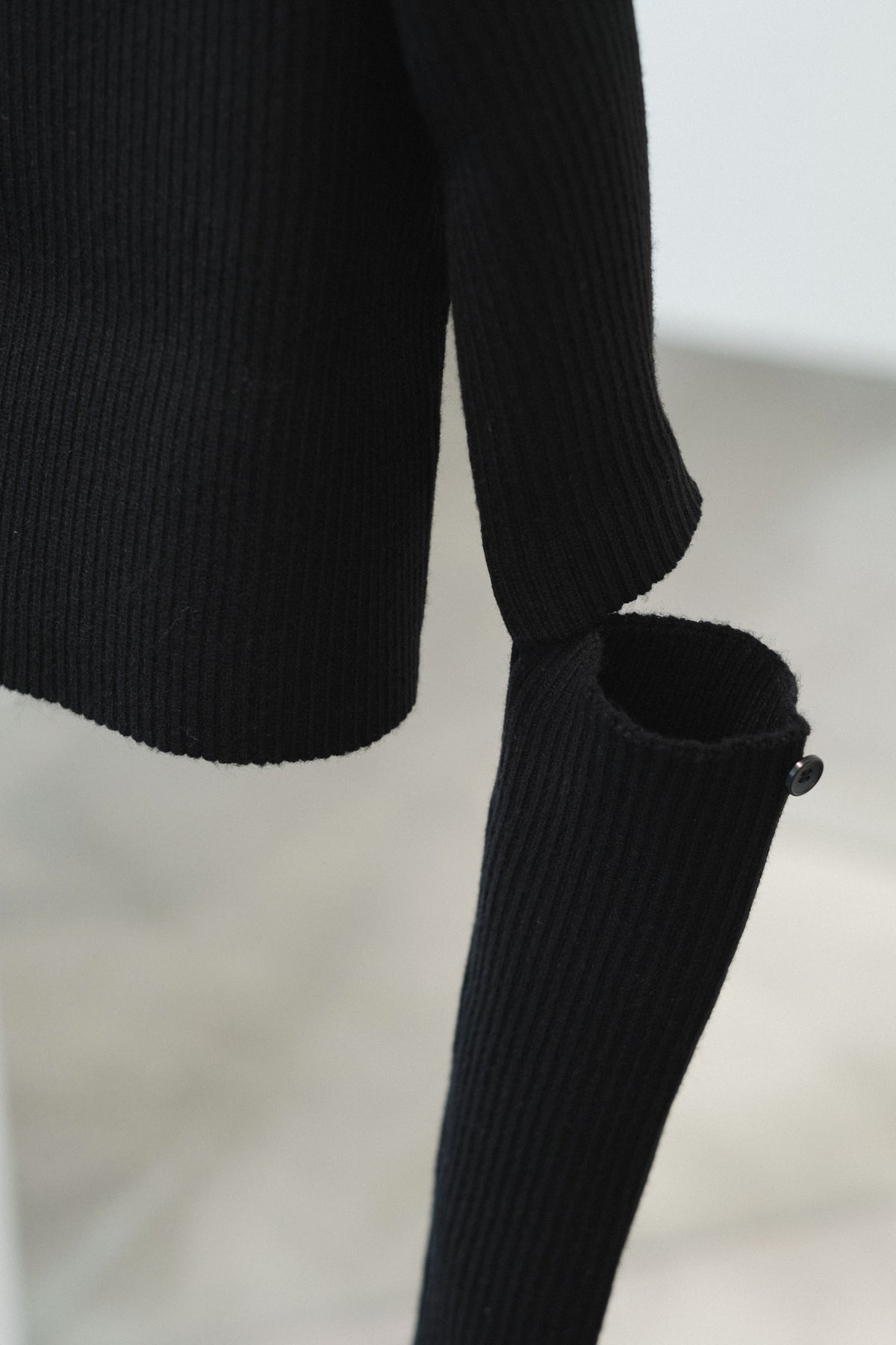 rib 2way slit cardigan